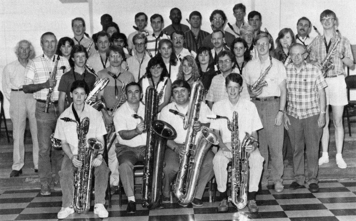 SMR and saxophone workshop attendees, 7/1/1988